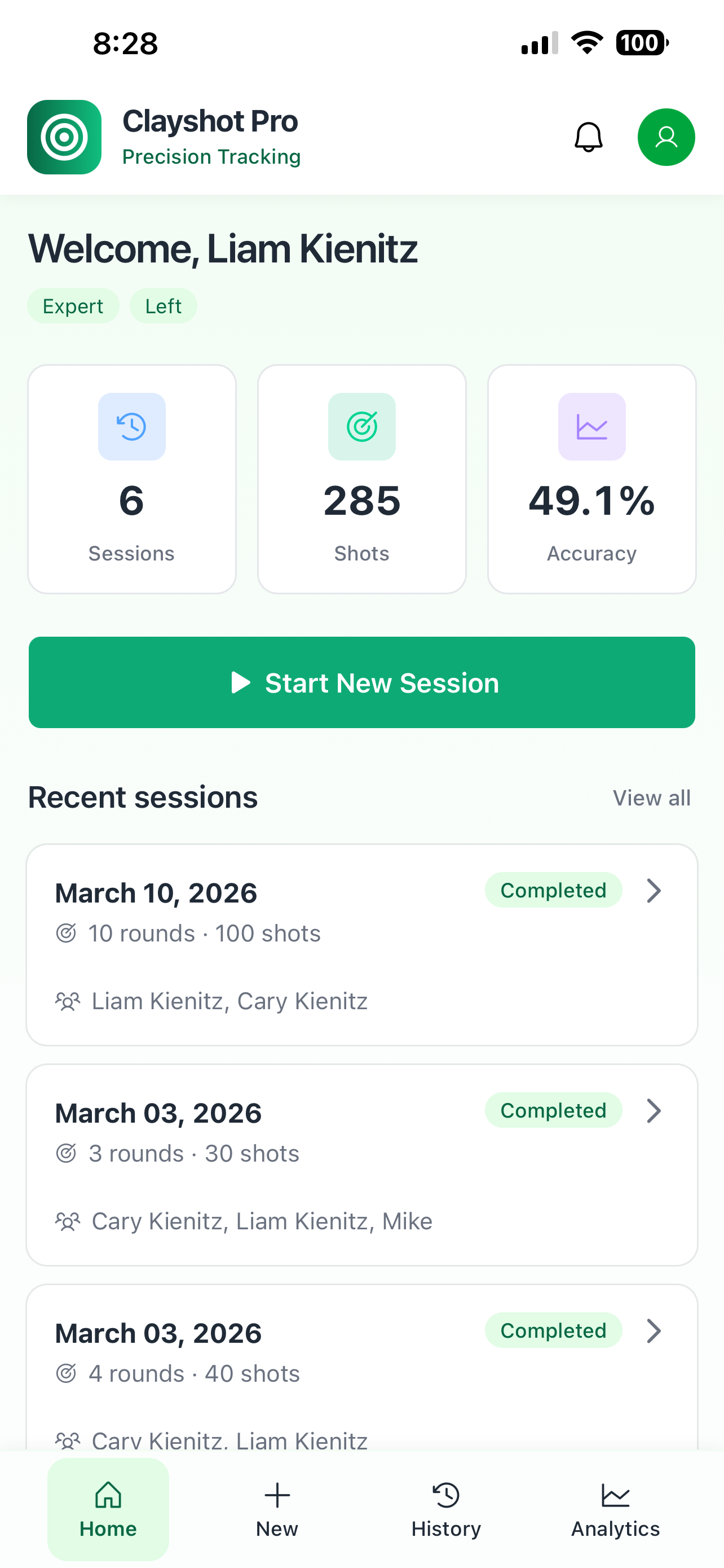 Clayshot Pro app on phone