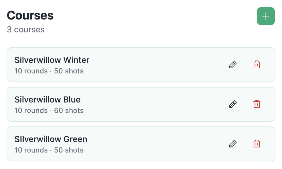 Courses and session management